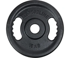 Cast Iron Olympic Weight Plate inSPORTline Castblack OL 15 kg 50 mm