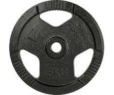 Cast Iron Weight Plate inSPORTline Hamerton Juodas 5kg, 30 mm