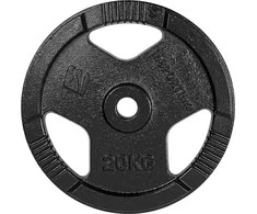 Cast Iron Weight Plate inSPORTline Hamerton Juodas 20 kg, 30 mm