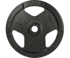Cast Iron Weight Plate inSPORTline Hamerton Juodas 10 kg, 30 mm