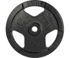 Cast Iron Weight Plate inSPORTline Hamerton Juodas 15 kg, 30 mm