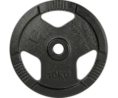 Ketaus svorio diskas inSPORTline Hamerton, juodas, 10 kg, 30 mm