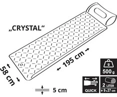 Cattara CRYSTAL 195x58x5cm pilka