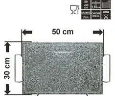 Cattara Granito kepimo plokštė GRANIT XL su grioveliu ir laikikliu 50x30x1,65 cm