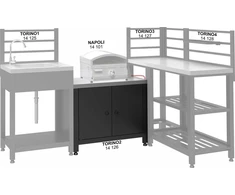 Cattara Modulinė grilio spintelė TORINO 2 lauko virtuvei, 80x47x69 cm