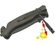 Cattara Sulankstomas peilis Juodas BLADE su apsauginiu užraktu 21,7cm