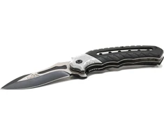 Cattara Uždarymo peilis COBRA 20cm su apsauginiu užraktu sidabrinės-juodos spalvos