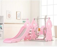 Children’s Slide w/ Swing &amp; Basketball Hoop 4-in-1 inSPORTline Swingslide