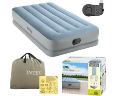čiužinys pripučiamas vienvietis 191x99x36 cm su įmontuotu elektriniu USB siurbliu lova INTEX 64157