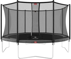 Batutas su tinklu BERG Favorit Regular 430, pilkas, su saugos tinklu Comfort