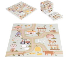 Didelis EVA putų kilimėlis vaikams Ūkis 90,5x90,5 cm 21 el. ECOTOYS
