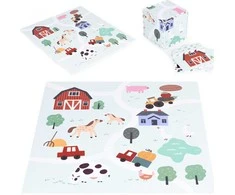 Didelis EVA putų kilimėlis vaikams Ūkis 90,5x90,5 cm 21 el. ECOTOYS