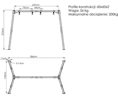 Dviguba sūpynė su guoliais PREMIUM MO-013, Marbo Sport