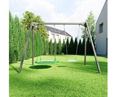 Dvigubos sūpynės ant guolių (2 stovų rėmas) PREMIUM MO-013 - Marbo Sport