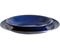 Emaliuota lėkštė Origin Outdoors, plokščia, 26 cm, mėlyna