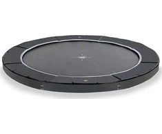 EXIT Dynamic ground level sports trampoline ø427cm - juodas
