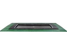 EXIT Dynamic ground level trampoline 244x427cm with Freezone safety tiles - juodas