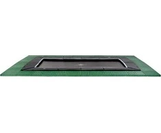 EXIT Dynamic ground level trampoline 244x427cm with Freezone safety tiles - juodas