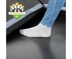 EXIT Dynamic ground level trampoline 275x458cm with Freezone safety tiles - juodas