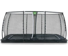 EXIT Dynamic ground level trampoline 275x458cm with safety net - juodas