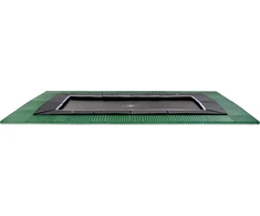 EXIT Dynamic ground level trampoline 275x458cm with Freezone safety tiles - juodas