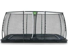 EXIT Dynamic ground level trampoline 275x458cm with safety net - juodas
