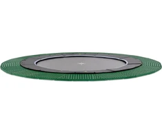 EXIT Dynamic ground level trampoline ø366cm with Freezone safety tiles - juodas