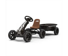 EXIT Foxy Pedal Go-Kart with Trailer - Espresso Juodas