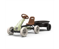 EXIT Foxy Pedal Go-Kart with Trailer - Retro Žalias
