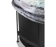 EXIT Juodas Leather pool ø360x122cm with sand filter pump and dome and heat pump - juodas