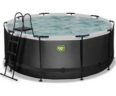 EXIT Juodas Leather pool ø360x122cm with sand filter pump - juodas
