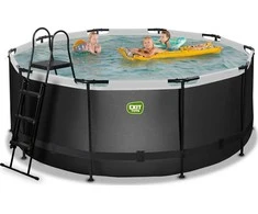 EXIT Juodas Leather pool ø360x122cm with sand filter pump - juodas