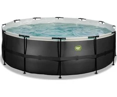 EXIT Juodas Leather pool ø427x122cm with sand filter pump - juodas