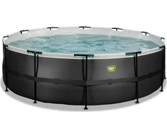 EXIT Juodas Leather pool ø450x122cm with sand filter pump - juodas