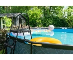 EXIT Juodas Leather pool ø488x122cm with filter pump - juodas