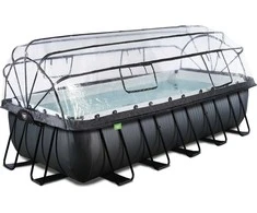 EXIT Juodas Leather pool 540x250x122cm with sand filter pump and dome - juodas