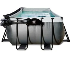EXIT Juodas Leather pool 540x250x122cm with sand filter pump and dome - juodas