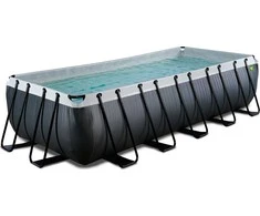 EXIT Juodas Leather pool 540x250x122cm with filter pump - juodas