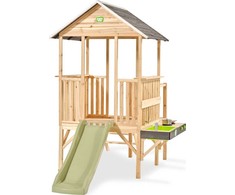 EXIT Panorama 350 wooden playhouse with slide and mud kitchen