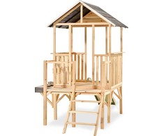 EXIT Panorama 350 wooden playhouse with slide and mud kitchen