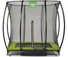 EXIT Silhouette ground trampoline 153x214cm with safety net - žalias