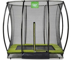EXIT Silhouette ground trampoline 153x214cm with safety net - žalias