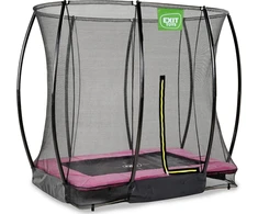 EXIT Silhouette ground trampoline 153x214cm with safety net - pink