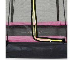 EXIT Silhouette ground trampoline 153x214cm with safety net - pink