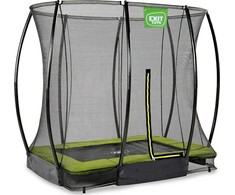 EXIT Silhouette ground trampoline 153x214cm with safety net - žalias