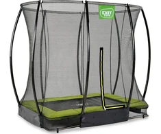 EXIT Silhouette ground trampoline 153x214cm with safety net - žalias