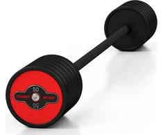 Fiksuoto svorio gumuotas grifas Marbo Sport, 50kg, raudonas