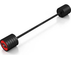 Fiksuoto svorio gumuotas grifas Marbo Sport, 50kg, raudonas