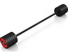 Fiksuoto svorio gumuotas grifas Marbo Sport, 55kg, raudonas
