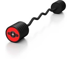 Fiksuoto svorio, gumuotas, lenktas svoris Marbo Sport, 50kg, raudonas